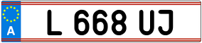 Trailer License Plate